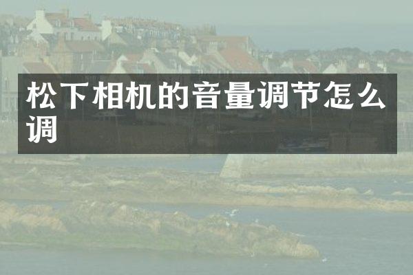 松下相机的音量调节怎么调