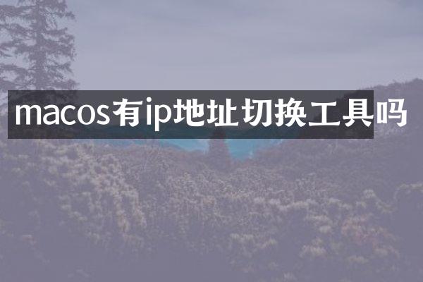 macos有ip地址切换工具吗