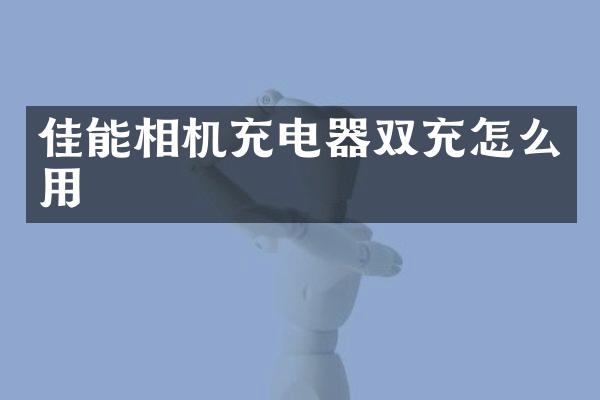 佳能相机充电器双充怎么用