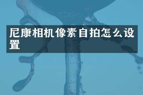 尼康相机像素自拍怎么设置