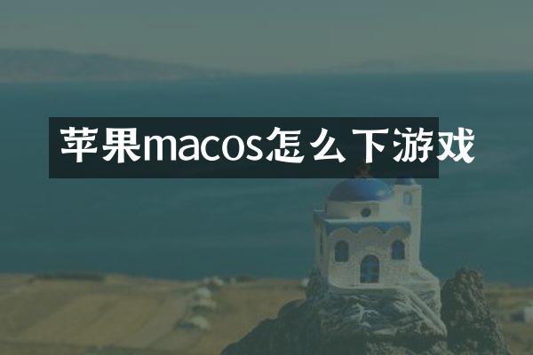 苹果macos怎么下游戏