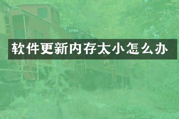 软件更新内存太小怎么办