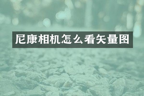尼康相机怎么看矢量图