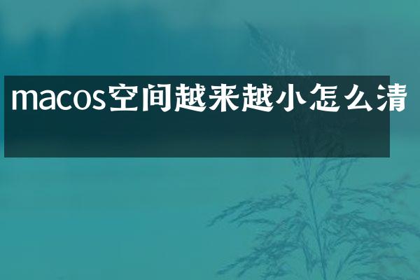 macos空间越来越小怎么清理
