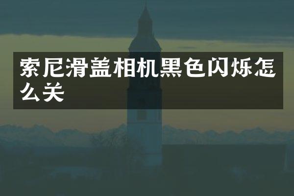 索尼滑盖相机黑色闪烁怎么关