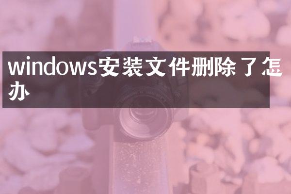 windows安装文件删除了怎么办