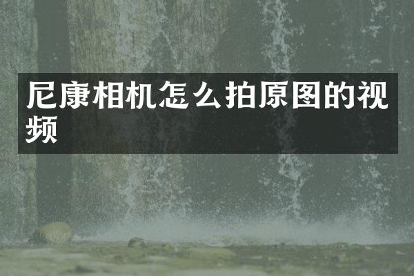 尼康相机怎么拍原图的视频