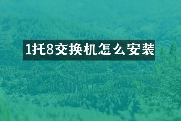 1托8交换机怎么安装
