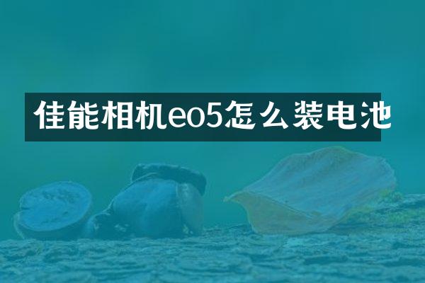 佳能相机eo5怎么装电池