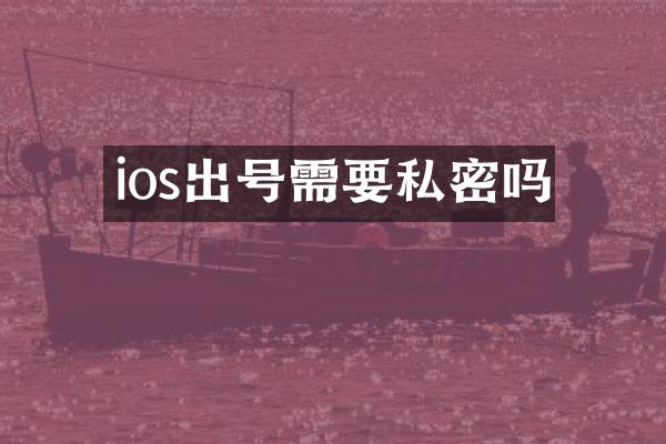 ios出号需要私密吗