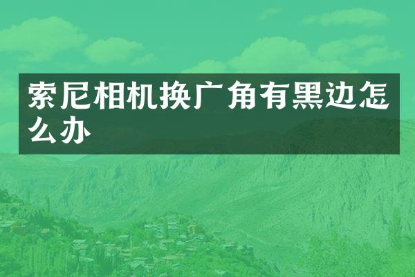 索尼相机换广角有黑边怎么办