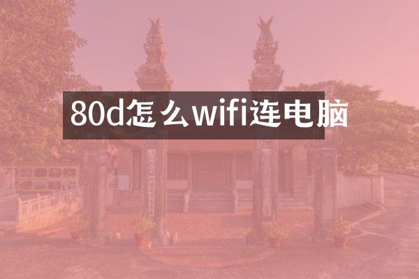 80d怎么wifi连电脑