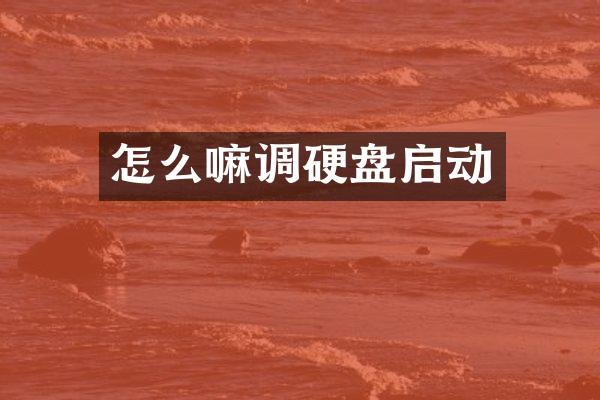 怎么嘛调硬盘启动