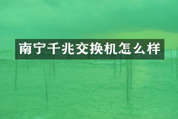 南宁千兆交换机怎么样