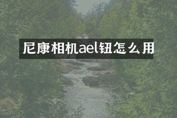 尼康相机ael钮怎么用