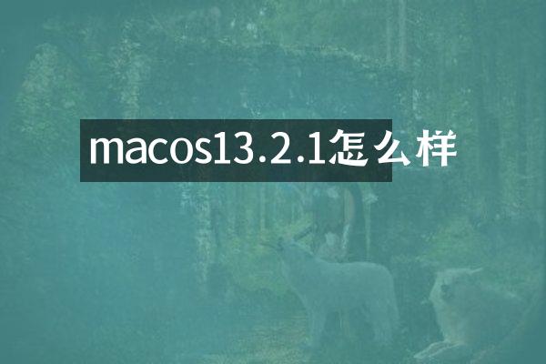 macos13.2.1怎么样