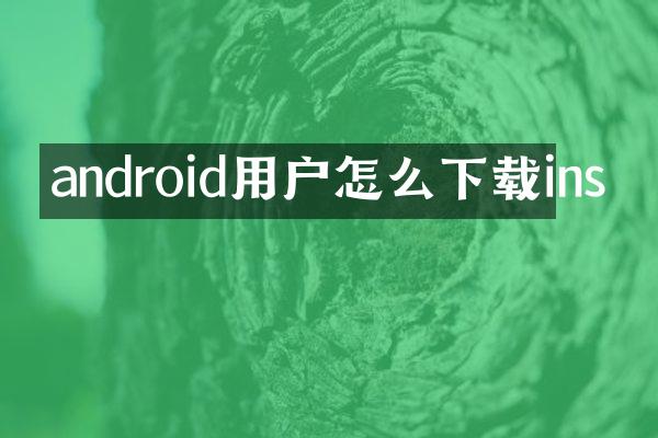 android用户怎么下载ins