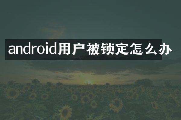 android用户被锁定怎么办