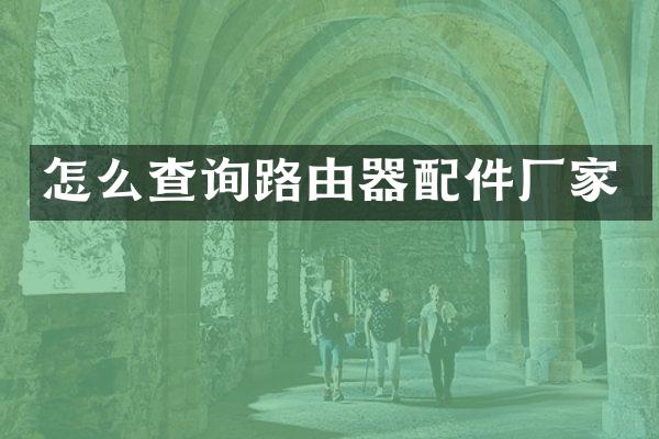 怎么查询路由器配件厂家