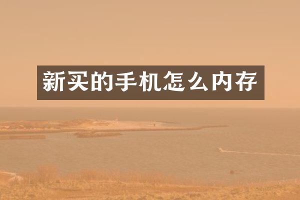 新买的手机怎么内存