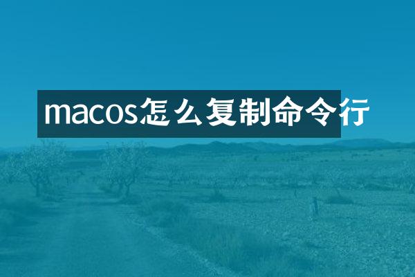 macos怎么复制命令行
