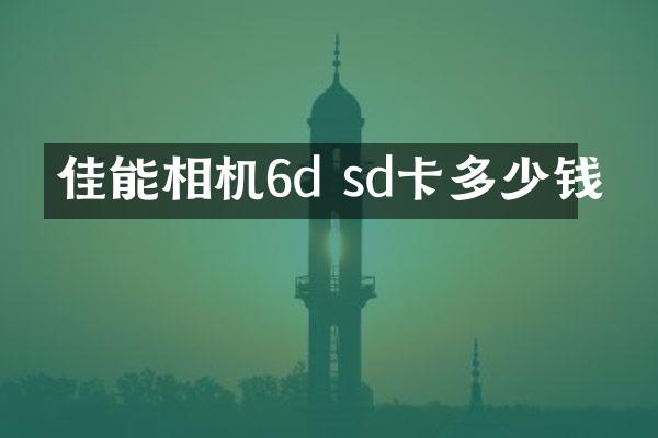 佳能相机6d sd卡多少钱