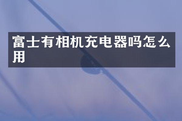 富士有相机充电器吗怎么用