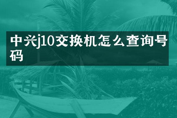 中兴j10交换机怎么查询号码
