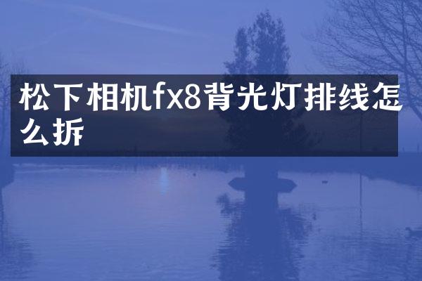 相机fx8背光灯排线怎么拆