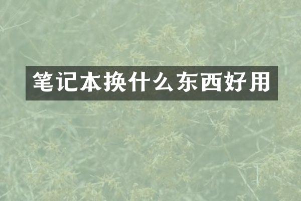 笔记本换什么东西好用