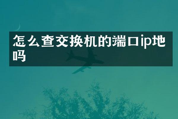 怎么查交换机的端口ip地址吗