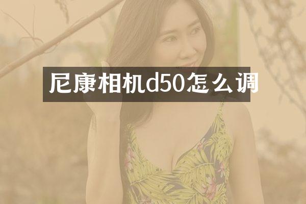尼康相机d50怎么调