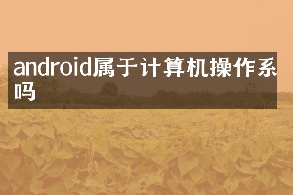 android属于计算机操作系统吗