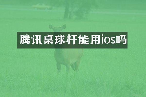 腾讯桌球杆能用ios吗