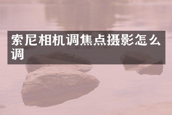 索尼相机调焦点摄影怎么调