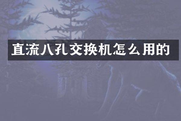 直流八孔交换机怎么用的