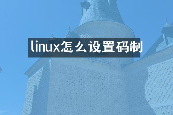 linux怎么设置码制