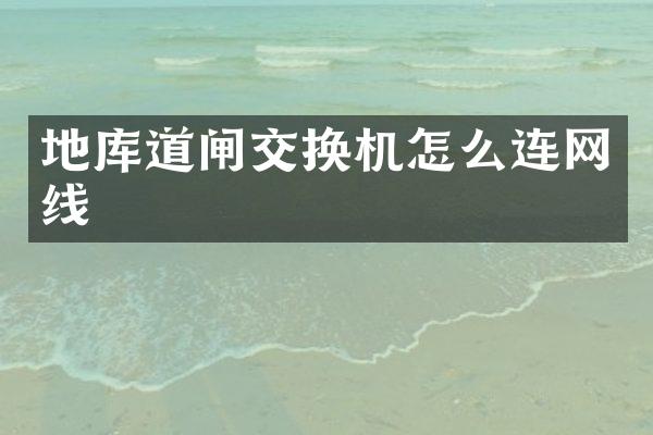 地库道闸交换机怎么连网线