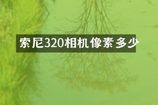索尼320相机像素多少