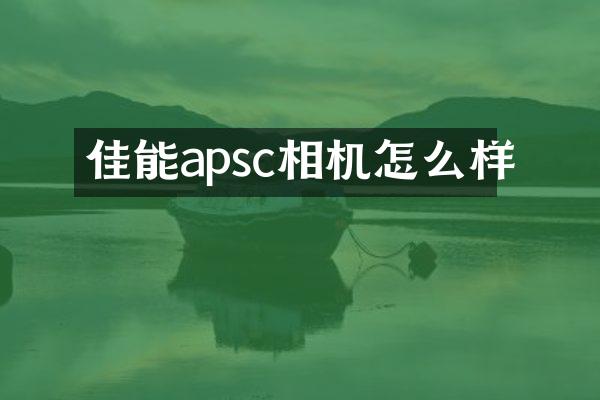 佳能apsc相机怎么样