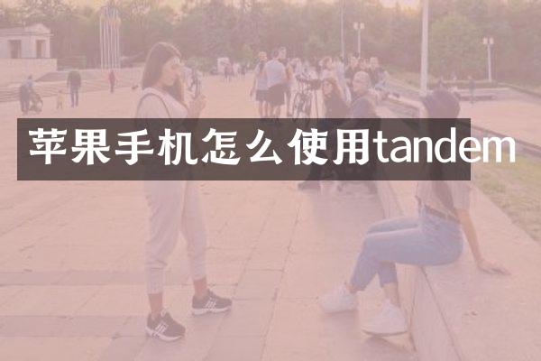 苹果手机怎么使用tandem