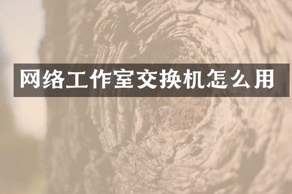 网络工作室交换机怎么用
