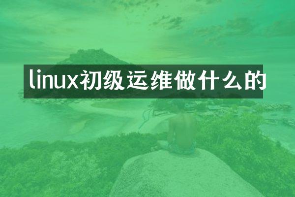 linux初级运维做什么的