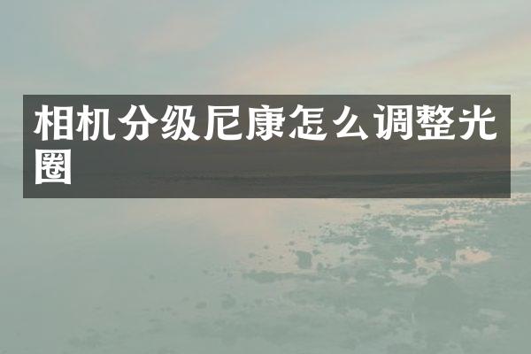 相机分级尼康怎么调整光圈