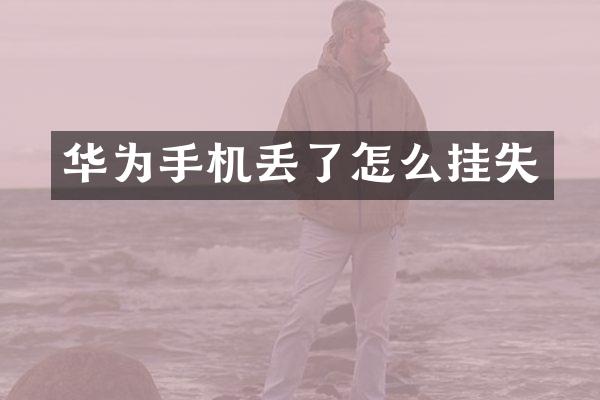 华为手机丢了怎么挂失