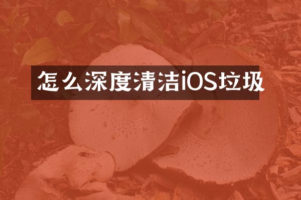 怎么深度清洁iOS垃圾