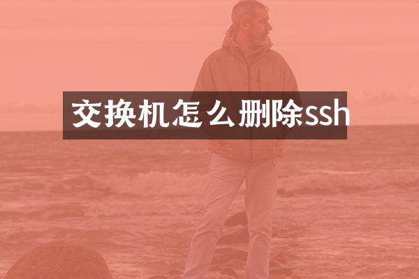 交换机怎么删除ssh