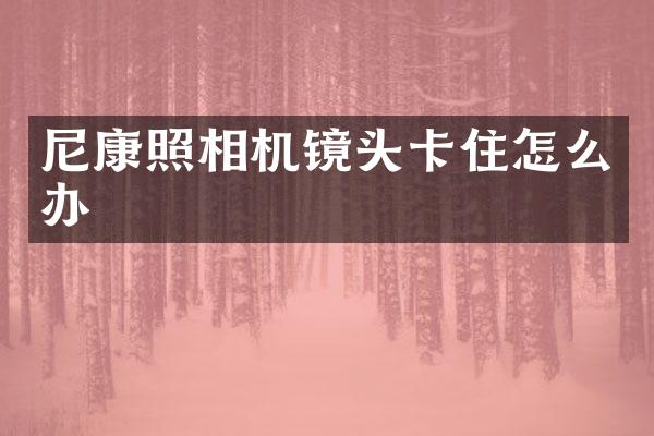 尼康照相机镜头卡住怎么办