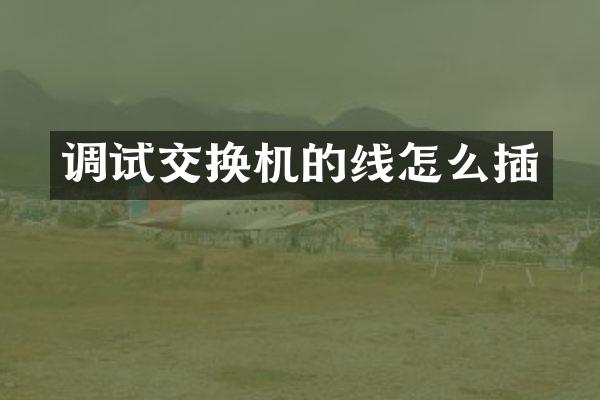 调试交换机的线怎么插