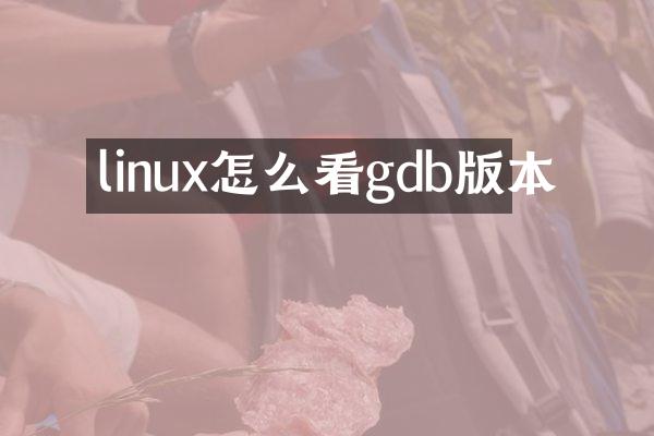 linux怎么看gdb版本